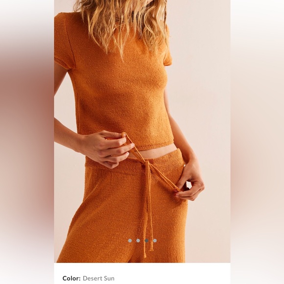 Free People Beach Julia Sweater Set Desert Sun Top Bottoms Pants - Picture 2 of 16